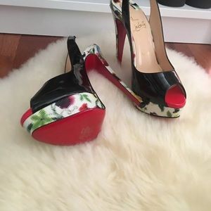 Christian Louboutin sling-back pumps